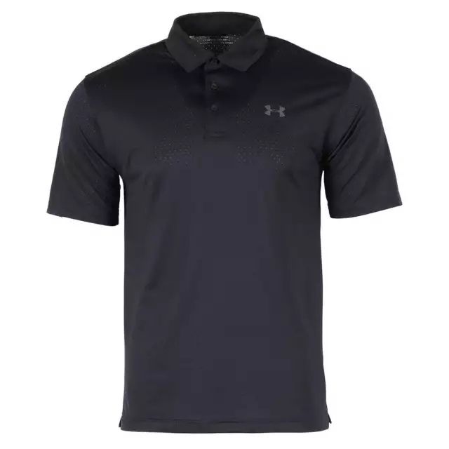 New Under Armour Men's AERATED GOLF Polo UA MENS SHIRT COLLARED BLACK Small