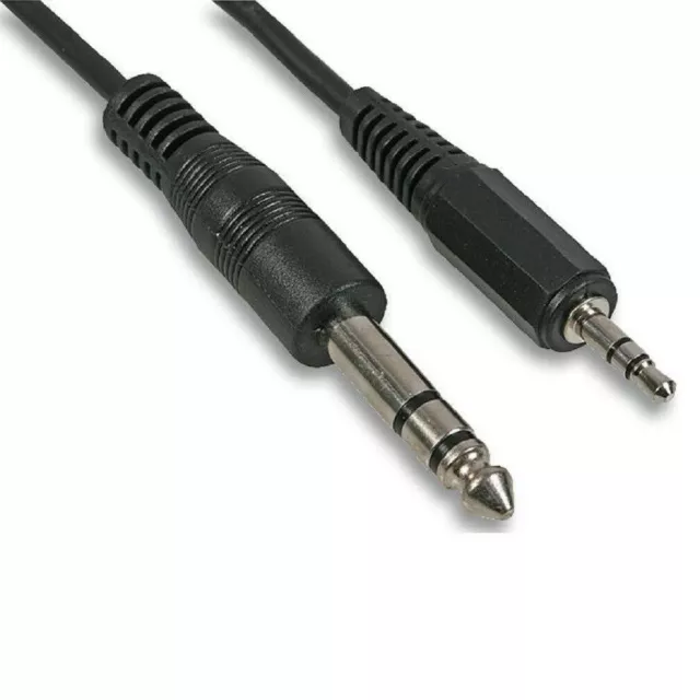 1m - 5m 6.35mm to 3.5mm Jack Small to Big Audio Cable Stereo Plug 6.3mm 1/4 Lead