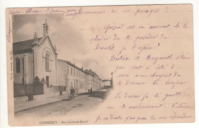 Cpa - Commercy (55) - Rue Levée-De-Breuil - Écrite Décembre 1900 - Timbre : Sage