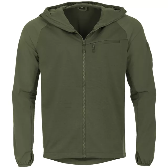 Highlander Tactical Hirta Hybrid Jacket Mens Fleece Warm Mid-Layer Olive Green