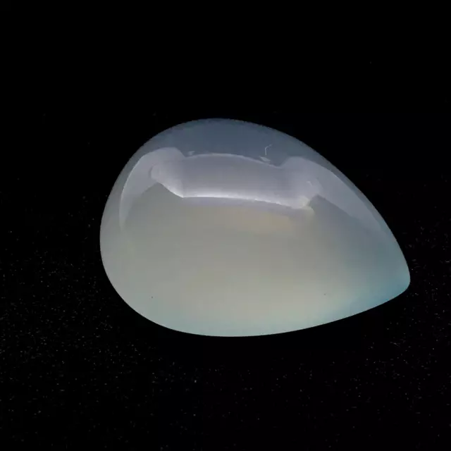 CHALCEDONY 25.37ct Lavender Blue Pear Cabochon 22.4x18.2 mm Natural Madagascar