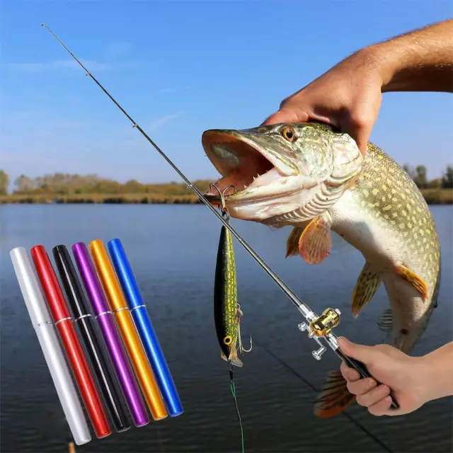 PEN SHAPED PORTABLE Pocket Telescopic Mini Fishing Rod withSpinning Pole  D7Z9 $21.11 - PicClick AU
