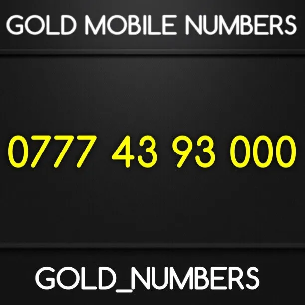 Numero Di Cellulare Easy Vip Golden Golden Gold 0777 07774393000