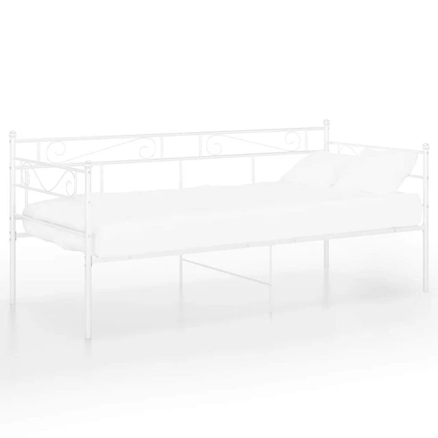 VIDAXL SOFA BED Frame without Mattress White Metal 90x200 cm £108.86
