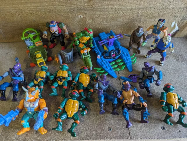 TMNT Vintage Teenage Mutant Ninja Turtles Figures Job Lot Spares / Repairs