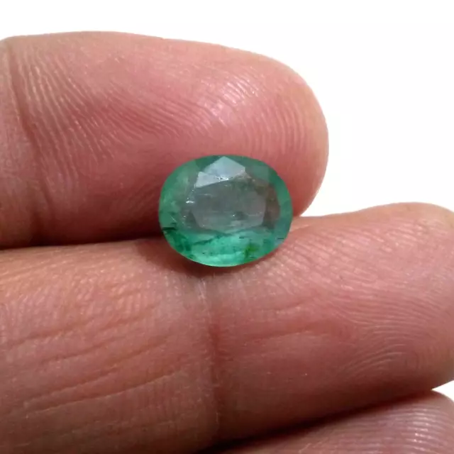 Awesome Zambian Emerald Oval 2.60 Crt 100% Natural Green Faceted Loose Gemstone