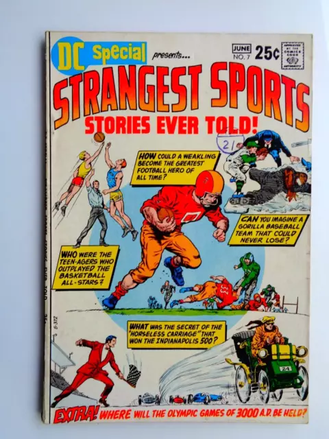 Dc Comics. Dc Special Presents Strangest Sports  # 7 June 1970