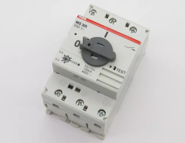 ABB MS325 Motor Circuit Breaker 1SAM150000R1004 Manual Motor Starter 0.4..0.63A 3p