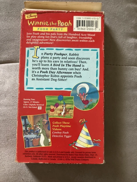 WINNIE THE POOH Playtime Pooh Party VHS Movie Vintage 1994 £4.61 ...