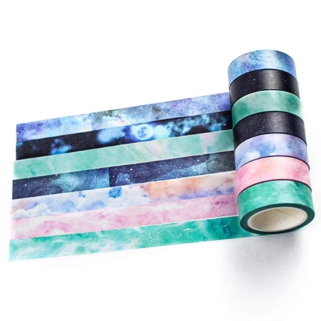 Set 12 Rotoli Washi Tape - Nastro Adesivo Decorativo Per Scrapbooking E Artigianato - Foto 10
