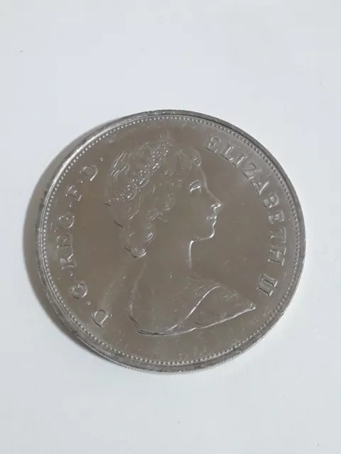 Argento moneta Crown Coin Inghilterra - Regina Elisabetta II - 4 agosto 1980