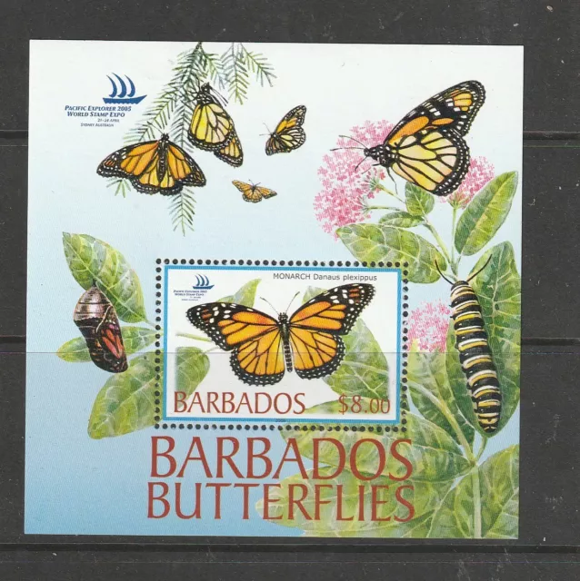 Barbados 2005 World stamp Expo ( Butterfly ) MS UM/MNH SG MS1265