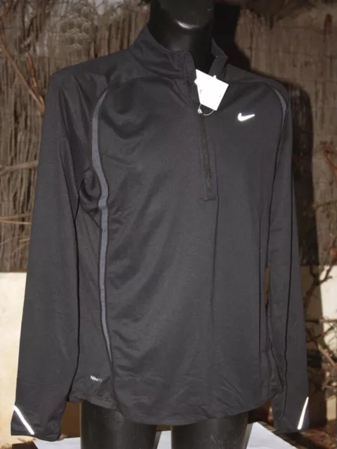 NEUF @@ T SHIRT MANCHES LONGUES SWEAT RUNNING HOMME + NIKE + S/M ou  XL