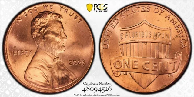 2023 Extra "V" Lincoln Cent Penny Graded by PCGS MS65RD Rare VDB-V Error+++