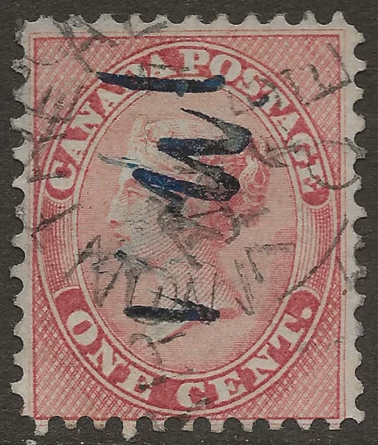 CANADA - Colony of Canada QV SG29, 1c pale rose  USED. Cat £50