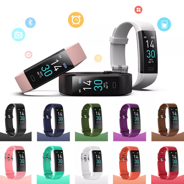 Fitness Activity Tracker Blood Pressure Heart Rate Sport Fitbit Smart Watch 2