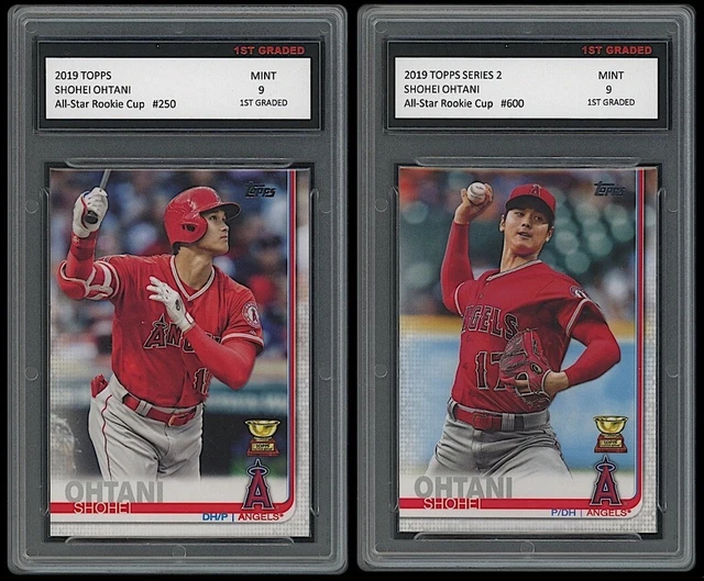 SHOHEI OHTANI TOPPS Series 1 + 2 AllStar Rookie Gold Cup 1St Graded 9