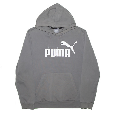 PUMA Sports Grey Pullover Hoodie Mens S