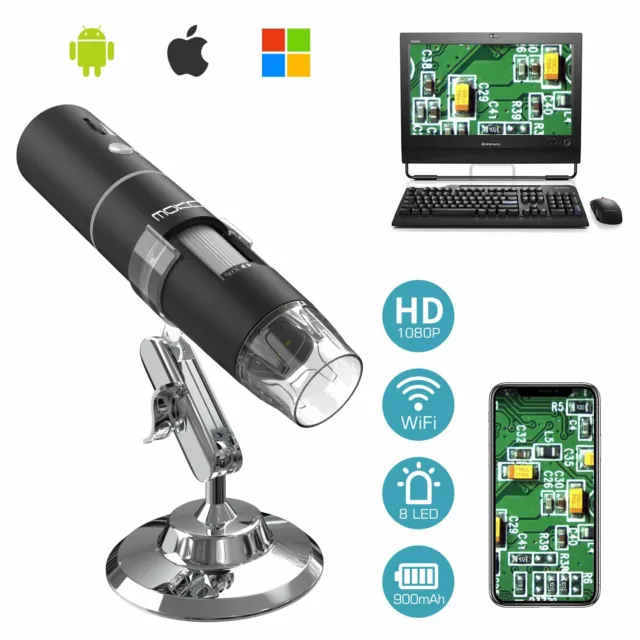 Microscope numérique Wifi USB, HD 1080p 2 MP Camera Livraison Rapidos