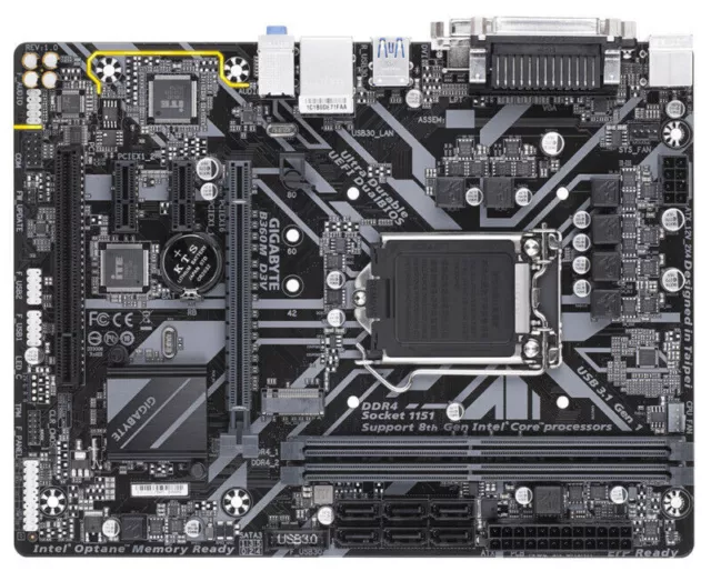 Gigabyte B360M D3V Motherboard Intel B360 LGA 1151 DDR4 Micro ATX VGA Core PS/2