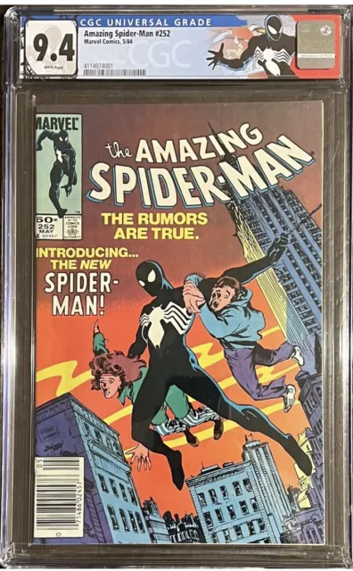 🔥Amazing Spider-Man #252 1984 1st Black Suit 🕸️Newsstand CGC 9.4 🔥