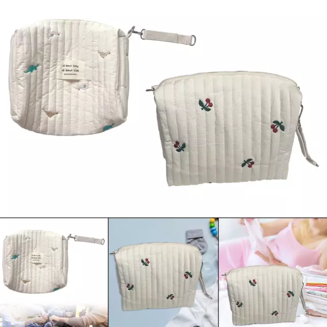 Pochette de rangement mignonne en coton matelassé, petit sac à couches pour