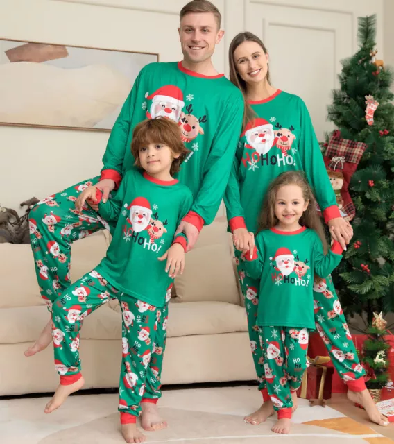 2023 Christmas Family Matching Pyjamas Kids Xmas Nightwear Pajamas PJs Sets UK