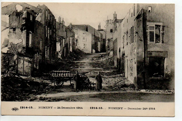 NOMENY - Meurthe et Moselle - CPA 54 - le village en ruines en 1914