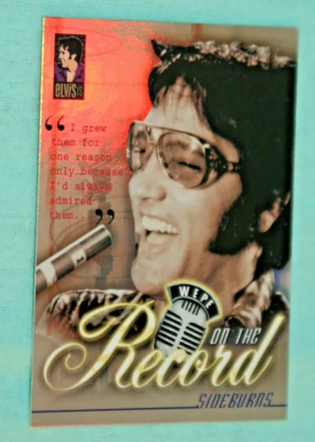 Elvis Presley 2007 Elvis Is Foil Insert #Or3 On The Record Sideburns