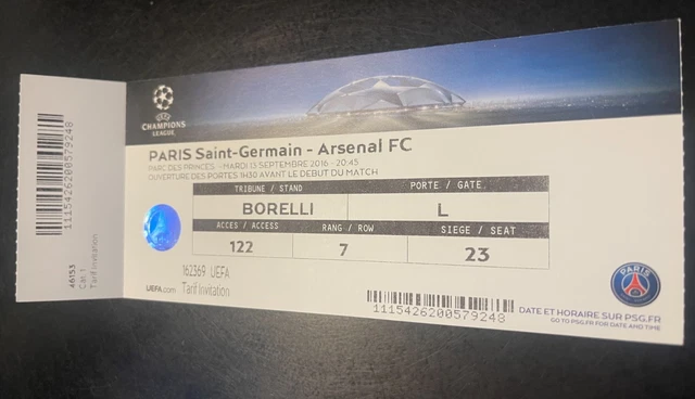 ticket football PSG-BAYERN MUNICH 26 SEPT 2000 P42177