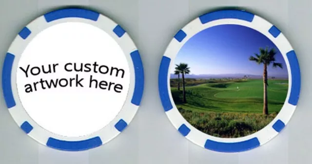 100 Photo quality promotional inlay custom poker laminated chips