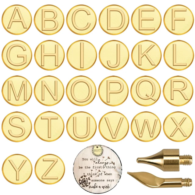 WOOD BURNING TIPS Letters,Wood Burning Alphabet Template for Embossing