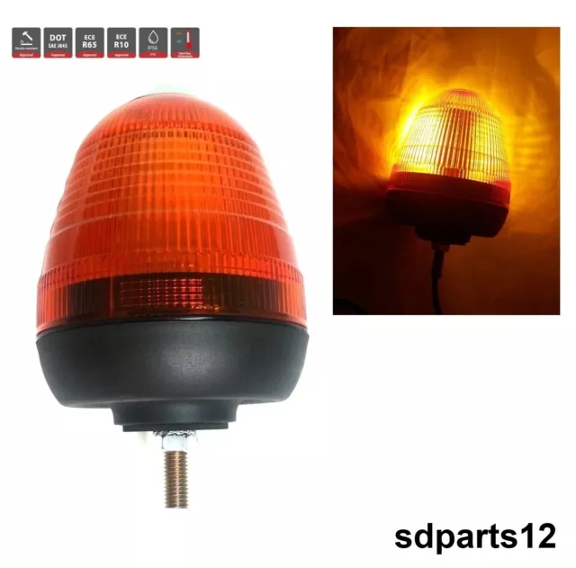 Gyrophare LED 12V 24V Balise d'Urgence Flash Orange 40 LED SMD Marque E R65