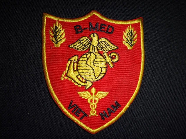 VIETNAM WAR PATCH USMC Marine 3rd MEDICAL Battalion B-MED In VIETNAM ...