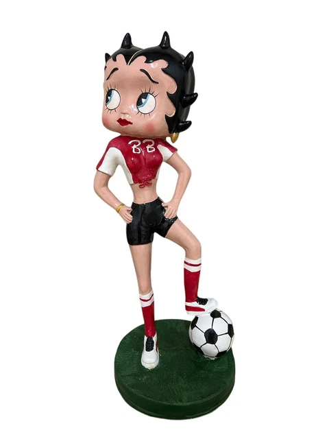 Statua Figura Betty Boop Calciatrice Pallone Calcio