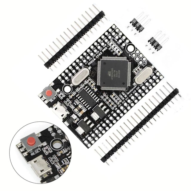 Scheda di sviluppo chip compatta MEGA2560 PRO CH340G con intestazioni pin maschi
