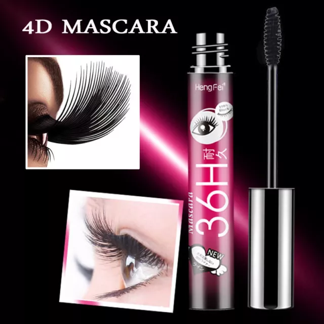 4D Silk Fiber Eyelash Mascara Extension Makeup Black Waterproof Eye Lashes AU⊙