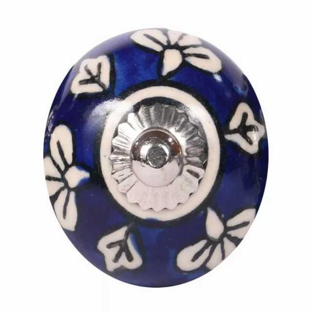 Floral Céramique Maison Bouton de Porte Armoire Tiroir Penderie Poignée Traction 2