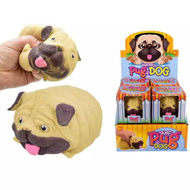 168 Squeezy Pug Dogs Toys Party Bag Fillers Toys Bulk Wholesale Job Lot