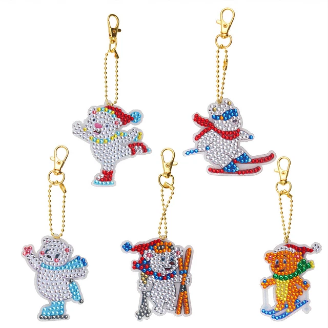 Generic Snow Sports Diamond Painting Keychain DIY Crystal Drill Schl?selanh?ger