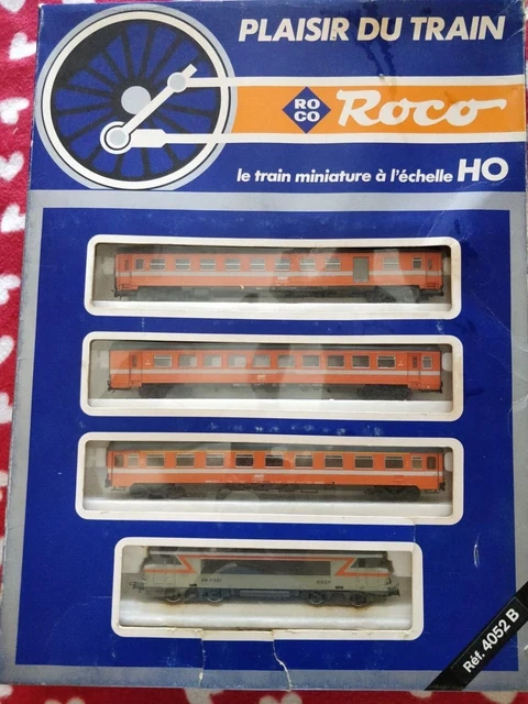 Coffret Roco 4052B HO - BB 7201 SNCF + 3 Voitures Eurofima, échelle 1/87, Occasion
