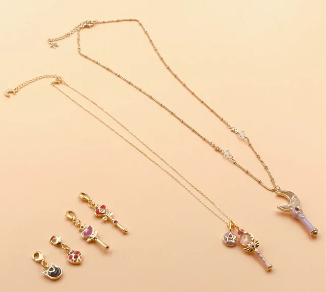 SAILOR MOON STICK Pendant Necklace ＆ bracelet set Official Fan Club £94