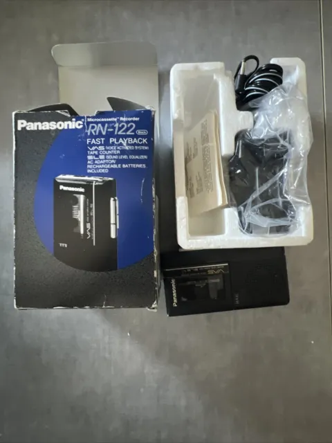 Panasonic RN-122 Microcassette Recorder Fast Playback Voice Activated Working