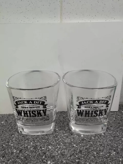 2 verres a whisky jack a dit Parfait état18cl