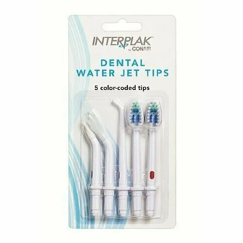 Repuesto de puntas de chorro de agua dental Conair Interplak paquete de 3 5 quilates codificados por colores