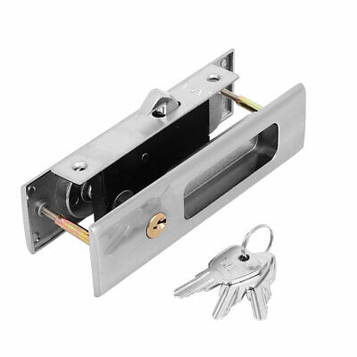 Home Room Zinc Alloy Sliding Glass Door Mortise Lock Fit for Thickness 35mm-45mm