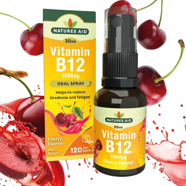 VITAMIN B12 DAILY Oral Spray 30ml Natural High Strength 1000μg