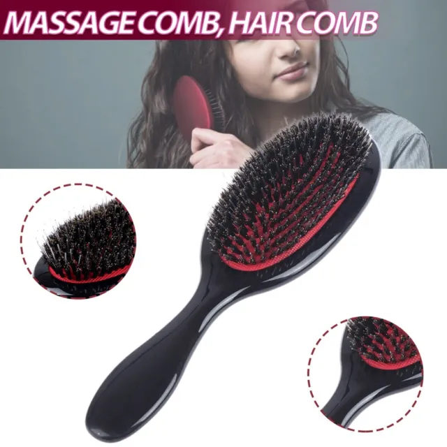 Boar Bristle Hair Brushes for Wet Dry Smoothing Massaging Detangling Hair B