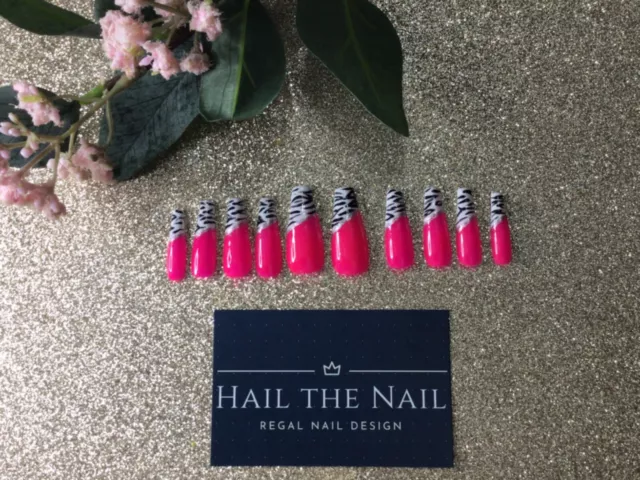 Custom hand painted press on nails