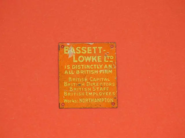 Bassett Lowke 1920s O Anzeige Weißblech Eisenbahn Schild " Eindeutig Britisch'